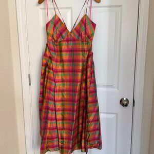 Isaac Mizrahi for Target 20th Anniversary Plaid Taffeta Dress Size XL NWT